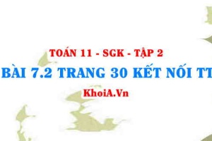 Bài 7.2 trang 30 Toán 11 Kết nối tri thức Tập 2